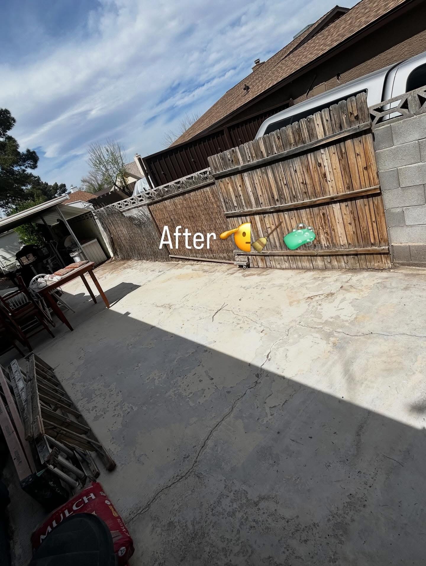 Same yard area cleared after removal